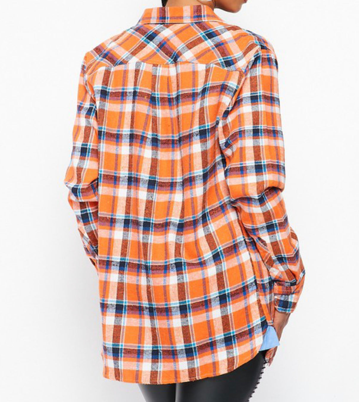 Oversize Orange Plaid